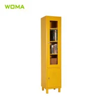 Cwpwrdd Dur Drws Gwydr Sengl